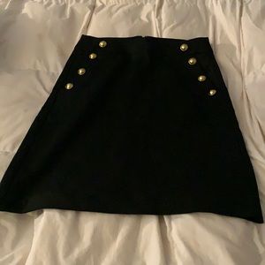 Black and gold LOFT pencil skirt, 4P